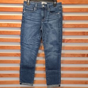 PAIGE‎ Cropped Denim Jeans in Classic Blue Size 28